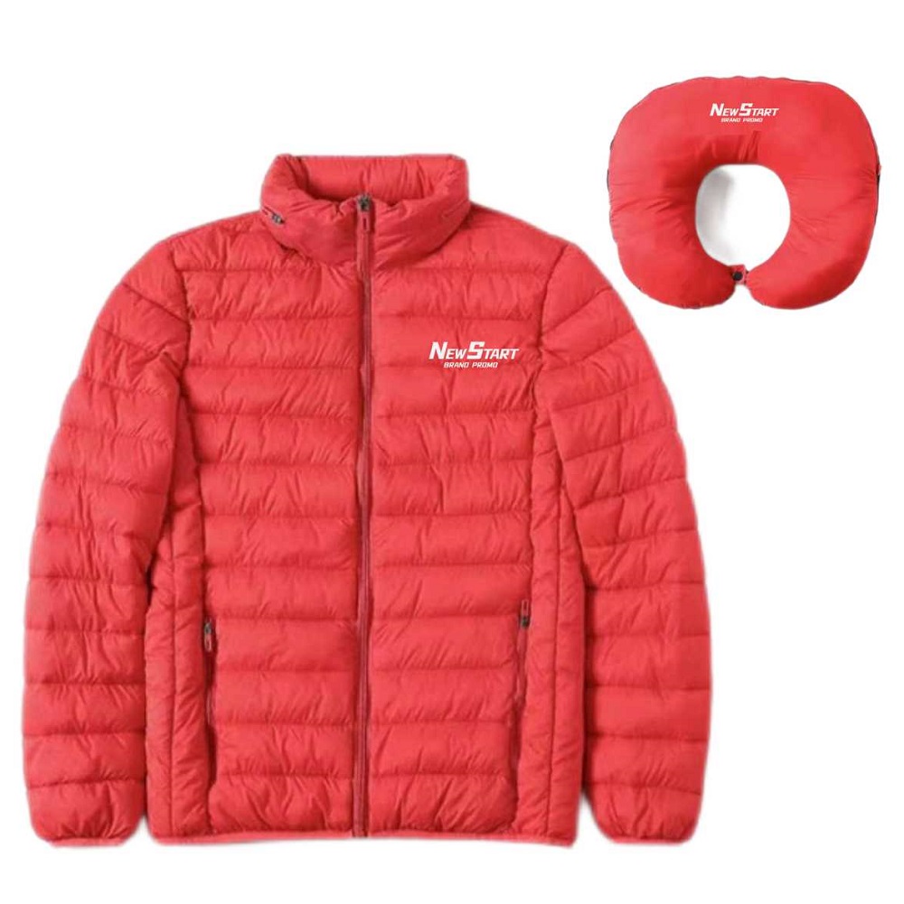 The puffer jacket that turns into a travel pillow